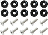 Billet Dress Up / Fender Bolt 10 Pack 5/16 UNC UHL 25mm Blac AF64-4371BLK - Aeroflow