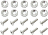 Billet Dress Up / Fender Bolt 10 Pack 5/16 UNC UHL 25mm Silv AF64-4371S - Aeroflow