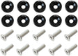 Billet Dress Up Fender Bolt 10 Pack 1/4 UNC UHL 25mm Black AF64-4372BLK - Aeroflow