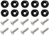 Billet Dress Up Fender Bolt 10 Pack 1/4 UNC UHL 25mm Black AF64-4372BLK - Aeroflow