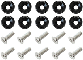 Billet Dress Up Fender Bolt 10 Pack M8 x 1.25mm UHL 20mm Black - AF64-4374 Blk AF64-4374BLK - Aeroflow