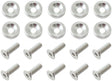 Billet Dress Up Fender Bolt 10 Pack M8 x 1.25mm UHL 20mm Silver AF64-4374S - Aeroflow