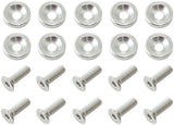 Billet Dress Up Fender Bolt 10 Pack M8 x 1.25mm UHL 20mm Silver AF64-4374S - Aeroflow