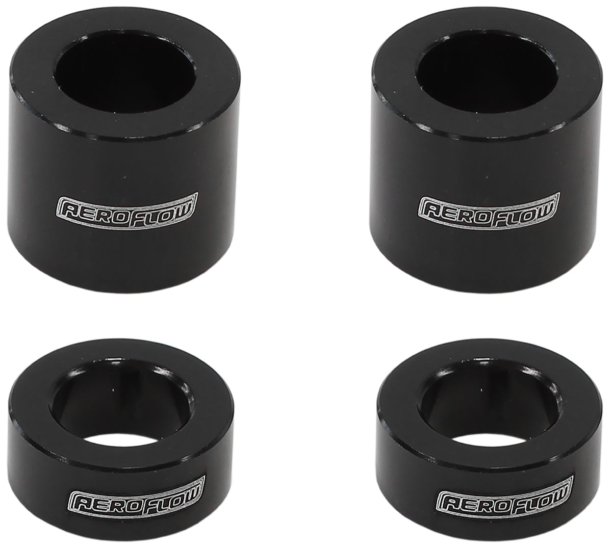 Billet Bolt Spacers M10 Black 3/8 Pack Of 4 AF64-4377BLK - Aeroflow