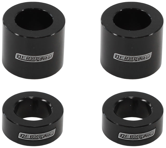 Billet Bolt Spacers M10 Black 3/8 Pack Of 4 AF64-4377BLK - Aeroflow