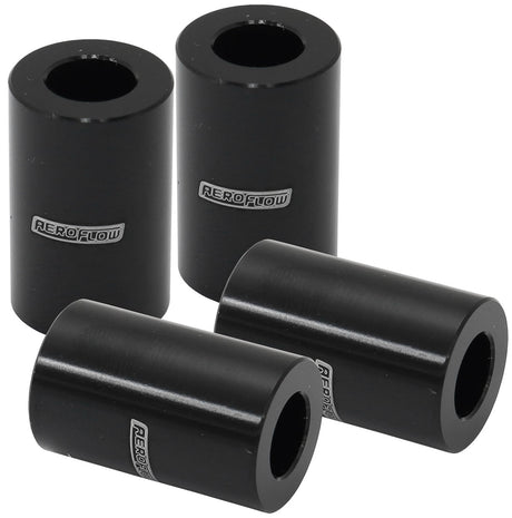 Billet Bolt Spacers M6 Black 19mm Long Pack Of 4 AF64-4378BLK - Aeroflow