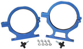 Nos Bottle Billet Brackets *Pair* Blue Nitrous AF64-5000 - Aeroflow
