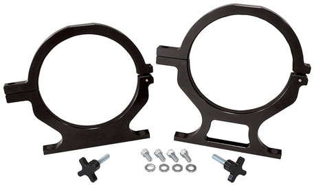 Nos Bottle Billet Brackets Pair Black Nitrous 10LB & 15LB AF64-5000BLK - Aeroflow