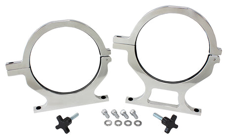 Nos Bottle Billet Brackets *Pair* Polished Nitrous AF64-5000P - Aeroflow