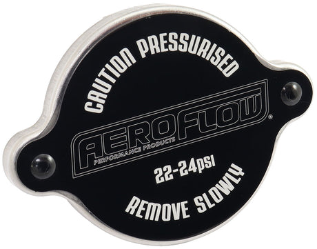 Radiator Cap 42mm Black 23 PSI1.58 Bar 158 Kpa Large S/S AF64-5045BLK - Aeroflow