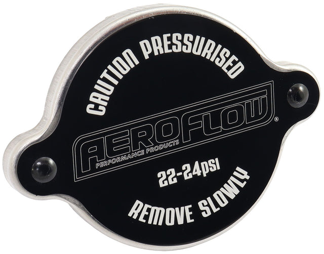 Radiator Cap 42mm Black 23 PSI1.58 Bar 158 Kpa Large S/S AF64-5045BLK - Aeroflow