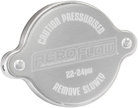 Radiator Cap 42mm Silver 23PSI1.58 Bar 158 Kpa Large S/S AF64-5045S - Aeroflow