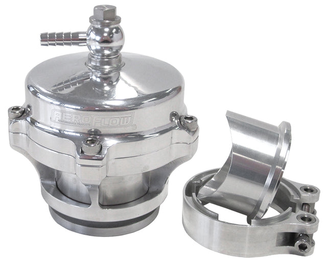 50mm Blow Off Valve Polished Finish V-Band Weld-On Flange AF64-5050 - Aeroflow