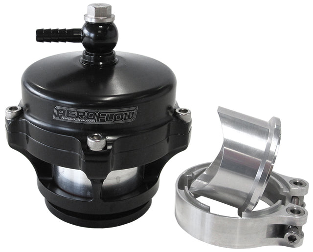 50mm Blow Off Valve Black Finish V-Band Weld-On Flange AF64-5050BLK - Aeroflow