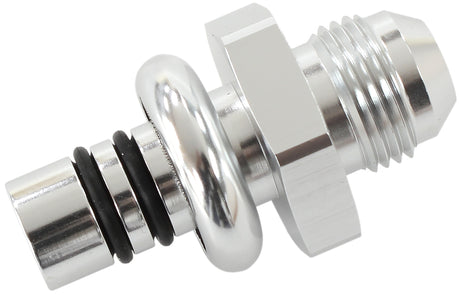 Ford EFI Regulator Adapter -8AN With .550" Shank Silver AF64-5508S - Aeroflow