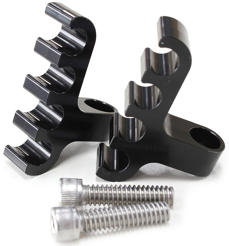 Black 4 Wire Lead Separator Bolt Into Valve Cover Pair AF64-9704BLK - Aeroflow