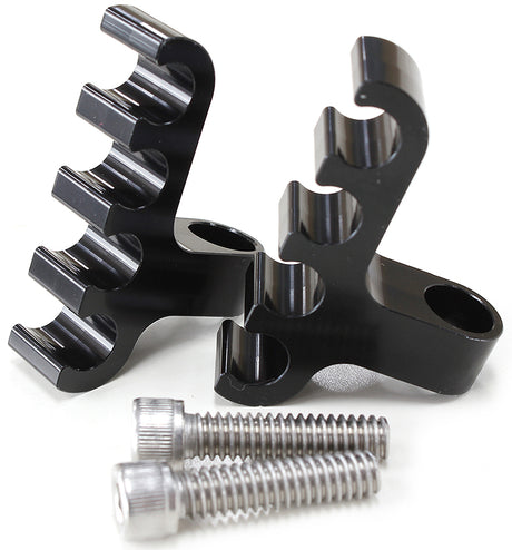 Black 4 Wire Lead Separator Bolt Into Valve Cover Pair AF64-9704BLK - Aeroflow