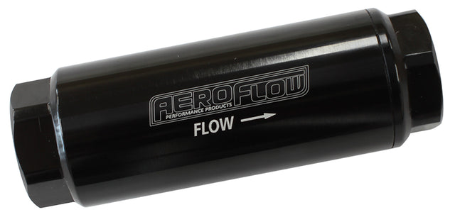 Pro Filter 10 Micron Black Female -8 ORB 1.25" x3.5" AF66-2042BLK-10 - Aeroflow
