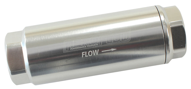 Pro Filter 40 Micron Silver Female -8 ORB 1.25 x 3.5" AF66-2042S-40 - Aeroflow