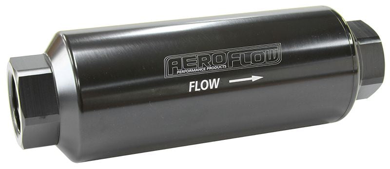 Pro Filter 100 Micron Black Female -12 ORB 2.4" x 7" AF66-2043BLK-100 - Aeroflow