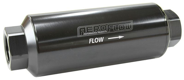 Pro Filter 40 Micron Black Female -12ORB 2" x 5.5" AF66-2044BLK-40 - Aeroflow