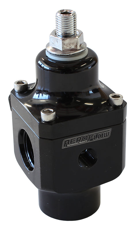 2 Port Fuel Pressure Regulator Black 750+ HP @ 4-12 PSI AF66-2047BLK - Aeroflow