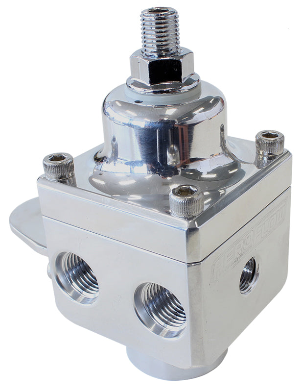4 Port Fuel Pressure Regulator Polished Carb 1600+HP 4-12 PSI AF66-2048P - Aeroflow