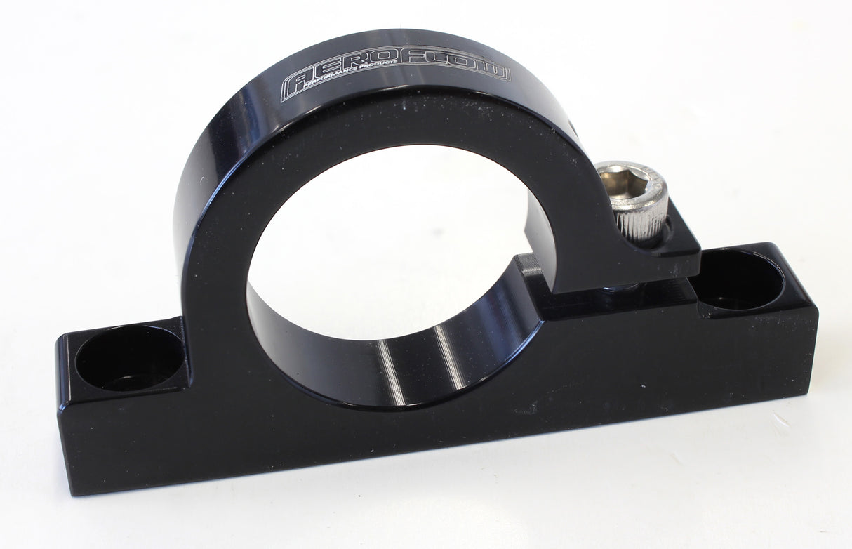 Billet Filter Bracket For 1-1/4" Diameter Filt Black AF66-2049BLK - Aeroflow