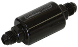 Filter 40 Micron Black -6AN 1.25" x 3" Notes AF66-2052BLK - Aeroflow