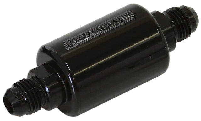 Filter 40 Micron Black -6AN 1.25" x 3" Notes AF66-2052BLK - Aeroflow