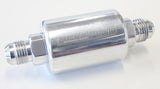 Filter 40 Micron Polished -6AN 1.25" x 3" Notes AF66-2052P - Aeroflow