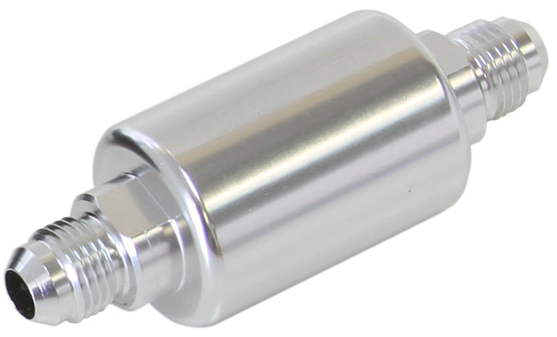 Filter 40 Micron Silver -6AN 1.25" x 3" Notes AF66-2052S - Aeroflow