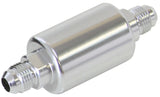 Filter 40 Micron Silver -6AN 1.25" x 3" Notes AF66-2052S - Aeroflow