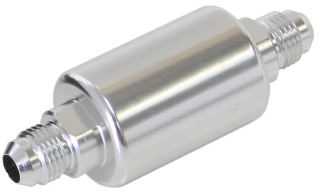 Filter 40 Micron Silver -6AN 1.25" x 3" Notes AF66-2052S - Aeroflow