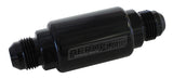 Filter 40 Micron Black -8AN 1.25" x 3" Notes AF66-2053BLK - Aeroflow