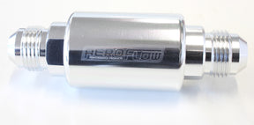 Filter 40 Micron Silver -8AN 1.25" x 3" Notes AF66-2053S - Aeroflow