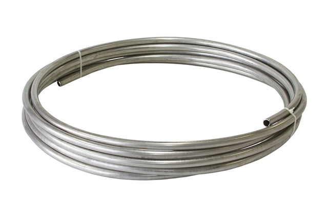 3/8" S/S Steel Hard Line (9.5mm) Stainless Steel 25ft 7.5M AF66-3000SS - Aeroflow