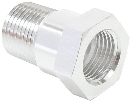 Temperature Probe Adapter Silver 1/2" Male 5/8" Female AF660-08S - Aeroflow