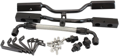 SBC EFI Fuel Rail Kit Intake Manifold Air Gap Chev 350 AF6999-1001 - Aeroflow