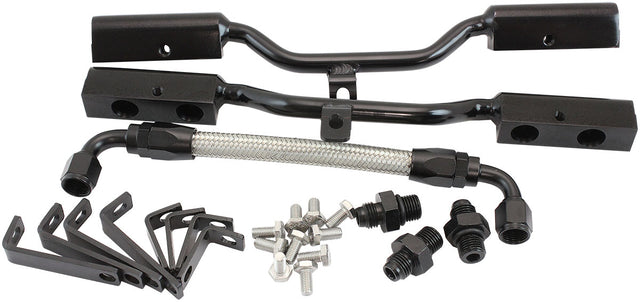 SBC EFI Fuel Rail Kit Intake Manifold Air Gap Chev 350 AF6999-1001 - Aeroflow