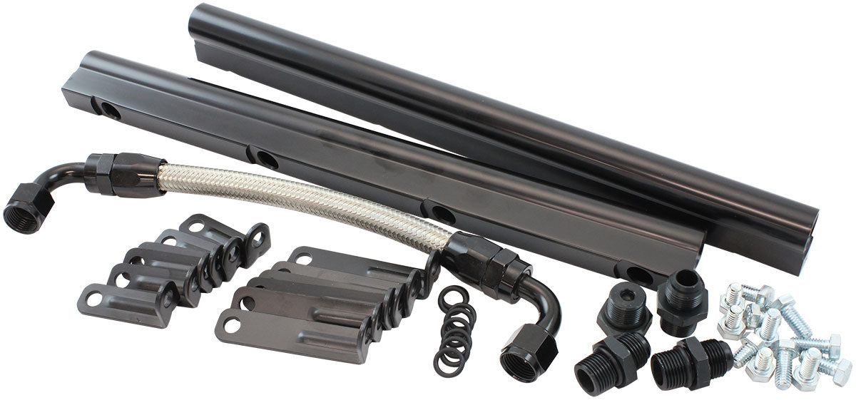 GM LS Fuel Rail Kit EFI Intake Manifold Cathedral Port LS1 LS2 AF6999-5000 - Aeroflow
