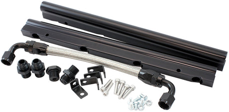 GM LS Fuel Rail Kit EFI Intake Manifold Cathedral Hi Rise LS1LS2 AF6999-5001 - Aeroflow