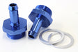 Holley Inlet Fitting 3/8" Barb Blue 7/8" x 20 To 3/8" Barb AF700-01 - Aeroflow