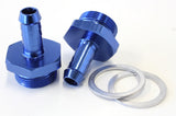 Holley Inlet Fitting 3/8" Barb Blue 7/8" x 20 To 3/8" Barb AF700-01 - Aeroflow