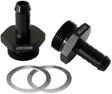 Holley Inlet Fitting 3/8" Barb Black 7/8" x 20 To 3/8" Barb AF700-01BLK - Aeroflow