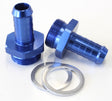 Holley Inlet Fitting 1/2" Barb Blue 7/8" x 20 To 3/8" Barb AF700-02 - Aeroflow