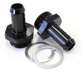 Holley Inlet Fitting 1/2" Barb Black 7/8" x 20 To 3/8" Barb AF700-02BLK - Aeroflow
