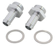 Holley Inlet Fitting 1/2" Barb Silver 7/8" x 20 To 3/8" Barb AF700-02S - Aeroflow