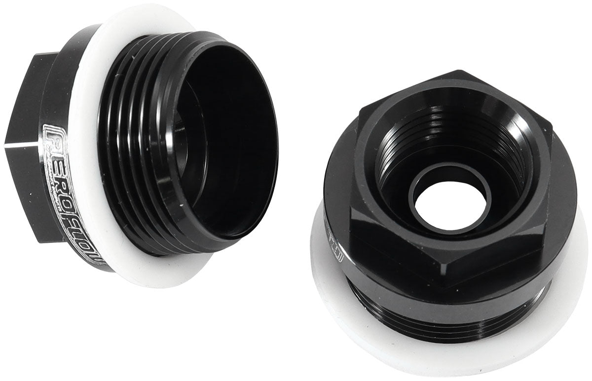 Holley Carb Inlet Fitting Black Male 7/8-20" To 5/8-18" AF700-03BLK - Aeroflow