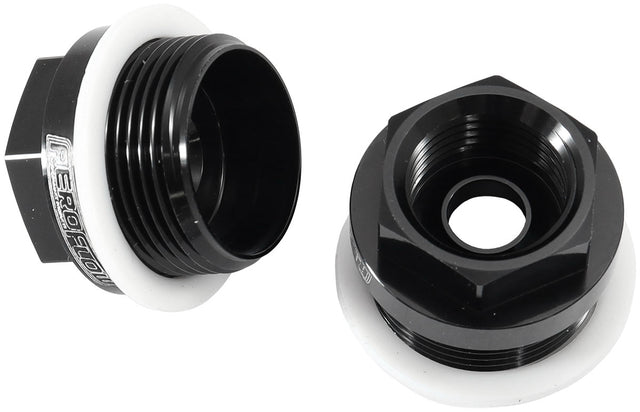 Holley Carb Inlet Fitting Black Male 7/8-20" To 5/8-18" AF700-03BLK - Aeroflow